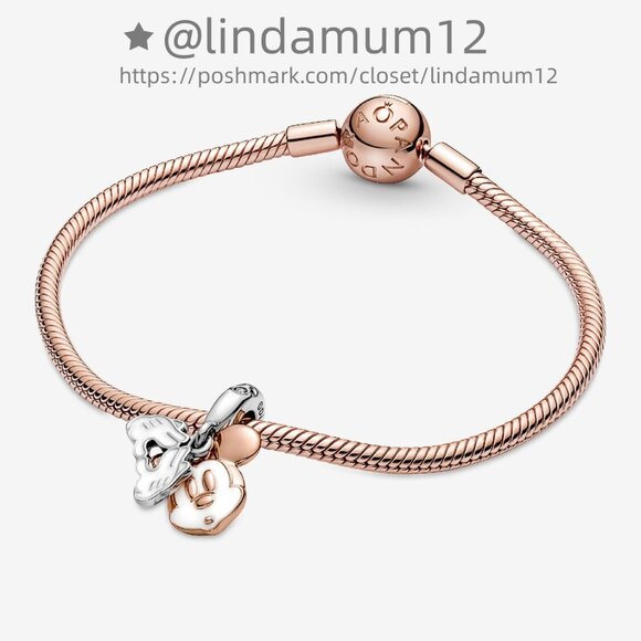 Pandora Disney Mickey Mouse Double Dangle Charm - Picture 3 of 6